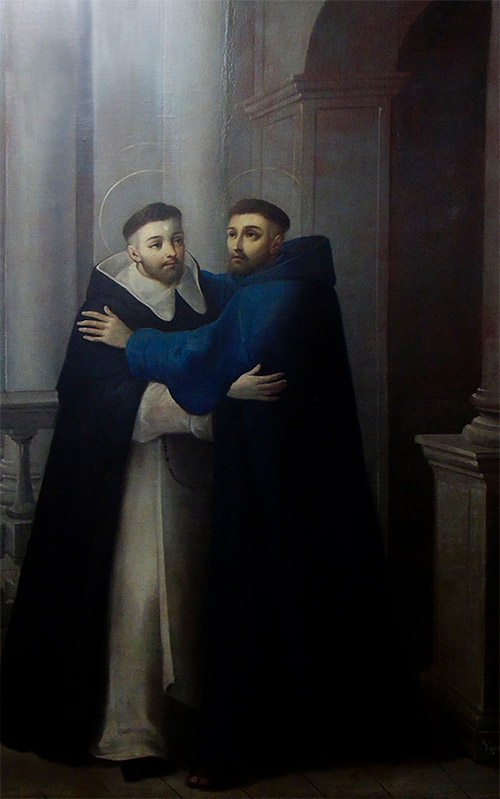Catálogo de obras: El abrazo de Santo Domingo de Guzmán y San Francisco